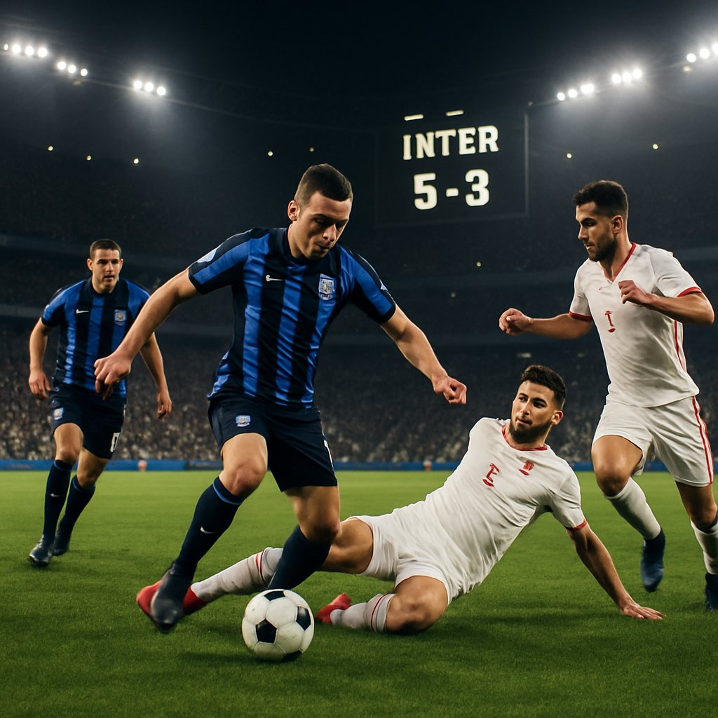 Ilustrasi Zeusbola: Inter Menang Dramatis 5-3, Laga Seru!